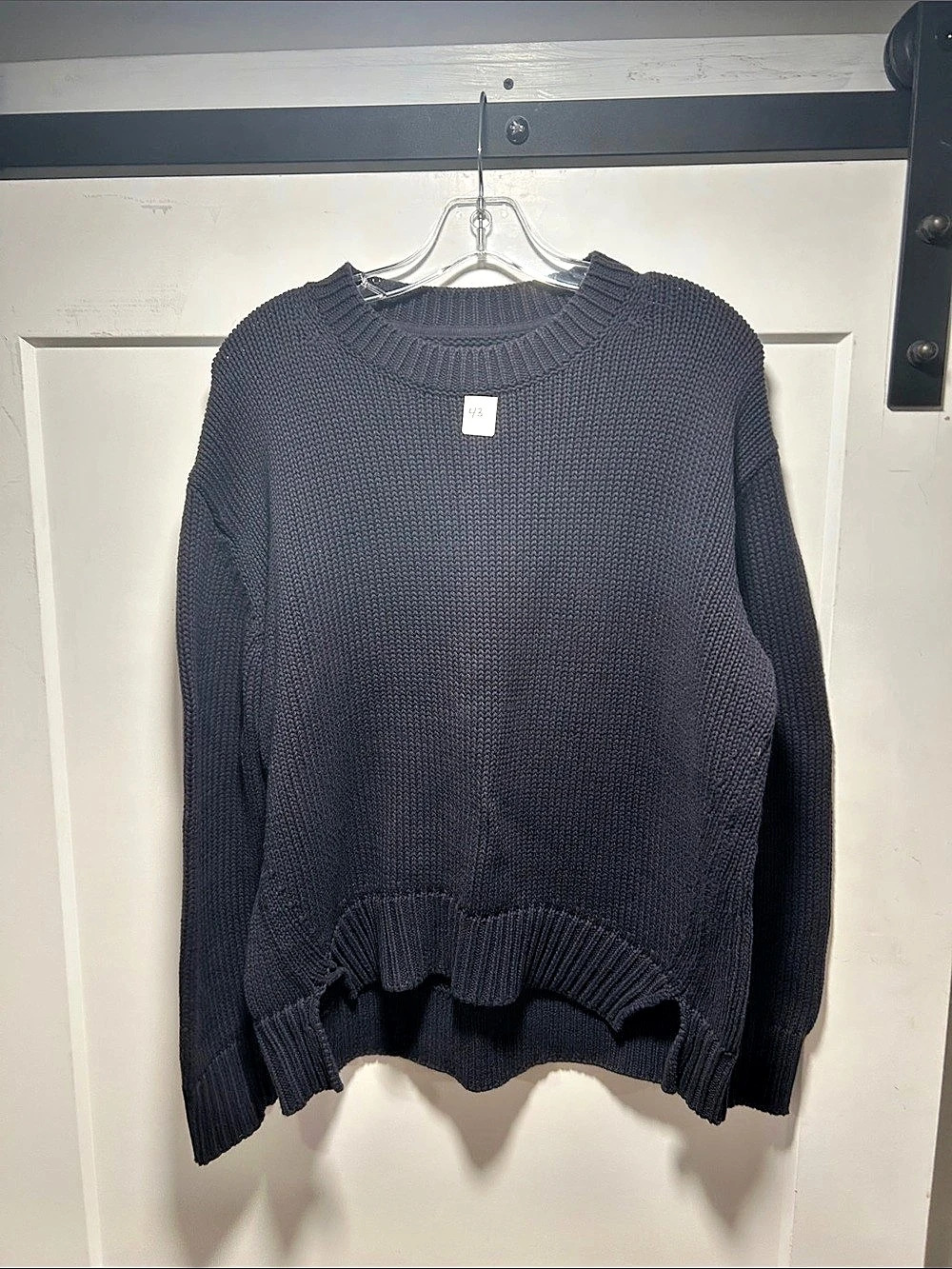 Daily Ritual Crew Neck Knit Sweater black Medium Like New